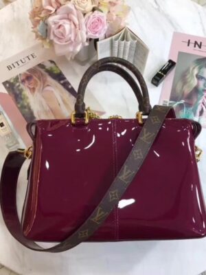 Louis Vuitton Replica Patent Calf Leather Tote Miroir Bag M54640 Fuchsia 2018