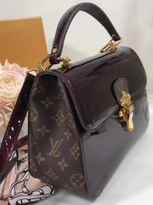 Louis Vuitton Replica Patent Leather Monogram Canvas Cherrywood Bag Amarante 2018