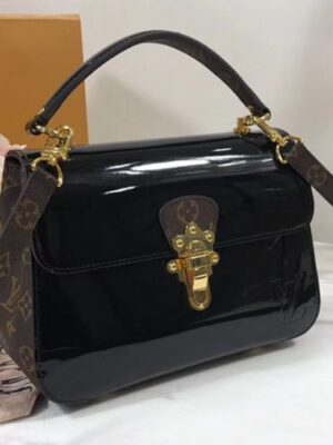 Louis Vuitton Replica Patent Leather Monogram Canvas Cherrywood Bag M53353 Noir 2018