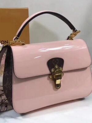 Louis Vuitton Replica Patent Leather Monogram Canvas Cherrywood Bag M53355 Rose Ballerine 2018