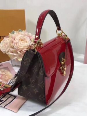 Louis Vuitton Replica Patent Leather Monogram Canvas Cherrywood Bag Red 2018