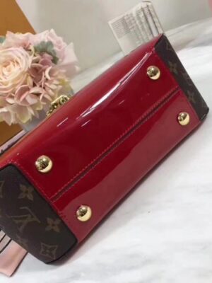 Louis Vuitton Replica Patent Leather Monogram Canvas Cherrywood Bag Red 2018