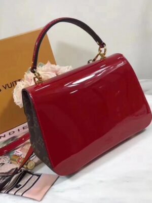 Louis Vuitton Replica Patent Leather Monogram Canvas Cherrywood Bag Red 2018