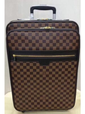 Louis Vuitton Replica Pégase Légère 58 Damier Ebene Canvas Business Rolling Luggage Coffee