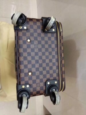 Louis Vuitton Replica Pégase Légère 58 Damier Ebene Canvas Business Rolling Luggage Coffee