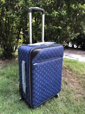 Louis Vuitton Replica Pégase Légère 58 Monogram Canvas Business Rolling Luggage 23251 Blue