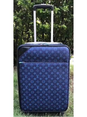 Louis Vuitton Replica Pégase Légère 58 Monogram Canvas Business Rolling Luggage 23251 Blue