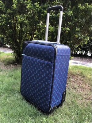 Louis Vuitton Replica Pégase Légère 58 Monogram Canvas Business Rolling Luggage 23251 Blue