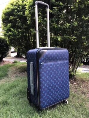 Louis Vuitton Replica Pégase Légère 58 Monogram Canvas Business Rolling Luggage 23251 Blue