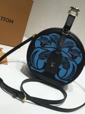 Louis Vuitton Replica Petite Boite Chapeau Bag M52341 Black/Blue 2018