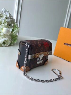 Louis Vuitton Replica Petite Malle Mini Box Clutch/Bag Charm Monogram