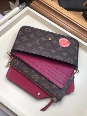 Louis Vuitton Replica Pochette Felicie Chain Bag M61276 Monogram Canvas/Red 2018