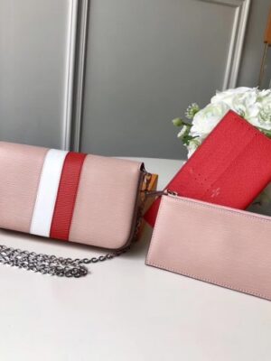 Louis Vuitton Replica Pochette Félicie Chain Pouch M62982 Pink Epi leather 2018