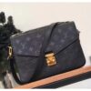 Louis Vuitton Replica Pochette Metis Monogram Empreinte Leather Bag M41487 Noir