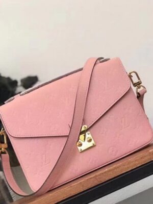 Louis Vuitton Replica Pochette Metis Monogram Empreinte Leather Bag M44018 Pink