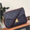 Louis Vuitton Replica Pochette Metis Monogram Empreinte Leather Bag M44071 Marine Blue