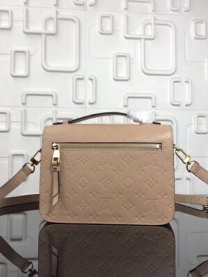 Louis Vuitton Replica Pochette Metis Monogram Empreinte Leather Bag M44245 Beige