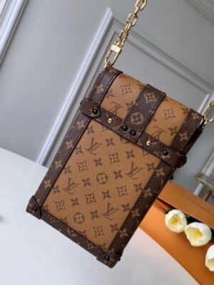 Louis Vuitton Replica Pochette Trunk Verticale Bag M67873 Monogram Reverse Canvas 2019