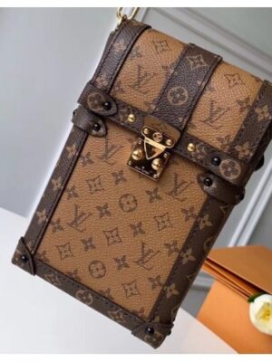 Louis Vuitton Replica Pochette Trunk Verticale Bag M67873 Monogram Reverse Canvas 2019