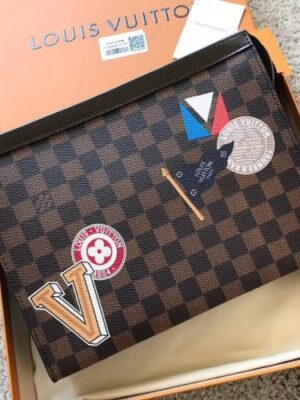 Louis Vuitton Replica Pochette Voyage MM Bag Damier Ebene Canvas LV Replica League 2018