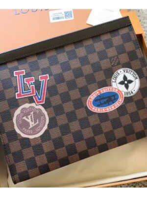 Louis Vuitton Replica Pochette Voyage MM Bag Damier Ebene Canvas LV Replica League 2018