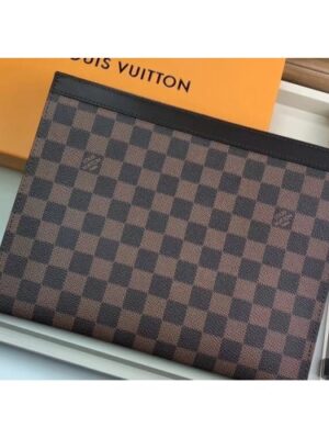 Louis Vuitton Replica Pochette Voyage MM Bag Damier Ebene Canvas N41696