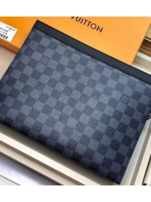 Louis Vuitton Replica Pochette Voyage MM Bag Damier Graphite Canvas N41696