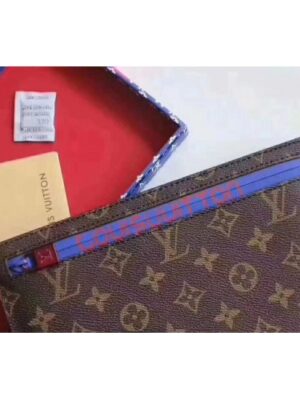 Louis Vuitton Replica Pouch Clutch Large Bag Monogram Canvas Blue Spring Summer 2018