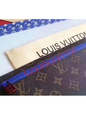 Louis Vuitton Replica Pouch Clutch Large Bag Monogram Canvas Blue Spring Summer 2018