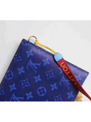 Louis Vuitton Replica Pouch Clutch Large Bag Monogram Canvas Blue/Red Spring Summer 2018