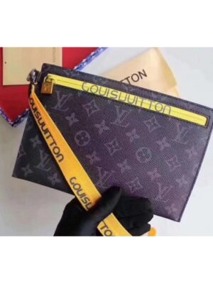 Louis Vuitton Replica Pouch Clutch Large Bag Monogram Canvas Yellow Spring Summer 2018