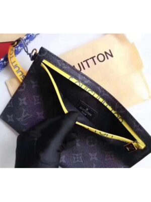 Louis Vuitton Replica Pouch Clutch Large Bag Monogram Canvas Yellow Spring Summer 2018