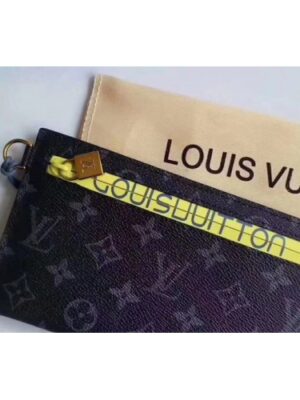 Louis Vuitton Replica Pouch Clutch Small Bag Monogram Canvas Yellow Spring Summer 2018