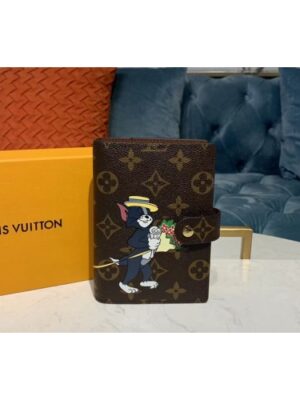 Louis Vuitton Replica R20005 LV Replica Small Ring Agenda Cover Wallet Monogram canvas With Tom and Jerry