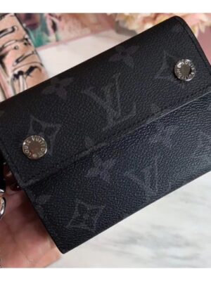 Louis Vuitton Replica Rivets Chain Wallet M63510 Monogram Eclipse Canvas 2018