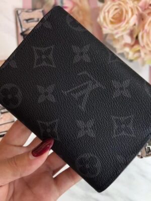 Louis Vuitton Replica Rivets Chain Wallet M63510 Monogram Eclipse Canvas 2018