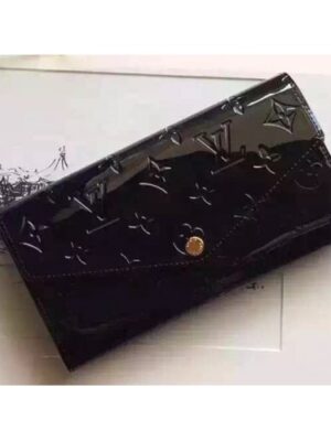 Louis Vuitton Replica SARAH WALLET MONOGRAM VERNIS Black