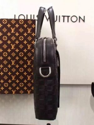 Louis Vuitton Replica STUDIO BRIEFCASE Damier Infini cowhide leather N41490 Onyx (75404)