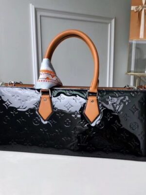 Louis Vuitton Replica Sac Tricot Bag Monogram Vernis Leather Black M44371 2019