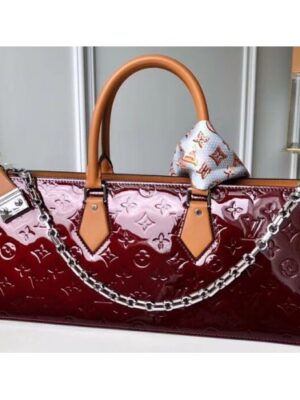 Louis Vuitton Replica Sac Tricot Bag Monogram Vernis Leather Burgundy M44371 2019