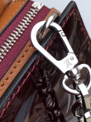 Louis Vuitton Replica Sac Tricot Bag Monogram Vernis Leather Burgundy M44371 2019