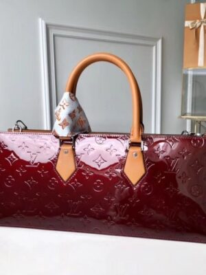 Louis Vuitton Replica Sac Tricot Bag Monogram Vernis Leather Burgundy M44371 2019