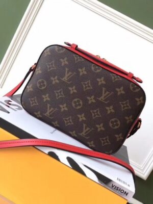 Louis Vuitton Replica Saintonge Monogram Calfskin Bag M43556 Red 2018