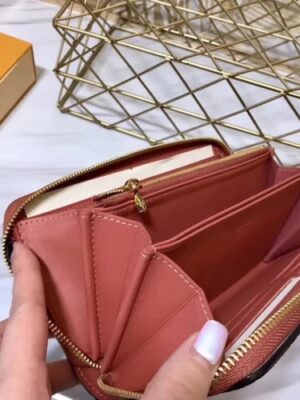 Louis Vuitton Replica Sarah Monogram Vernis Leather Zip Around Wallet Pink 2018