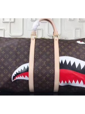 Louis Vuitton Replica Shark Monogram Canvas Keepall Bandouliere 55 M54169