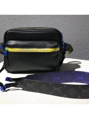 Louis Vuitton Replica Shoulder Belt Bag For Men Black/Yellow 2018