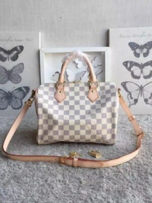 Louis Vuitton Replica Speedy Bandoulière 25 Bag Damier Azur N41374