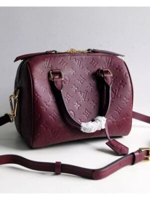 Louis Vuitton Replica Speedy Bandouliere 26 Carmine Monogram Empreinte Leather