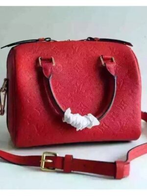 Louis Vuitton Replica Speedy Bandouliere 26 Coquelicot Monogram Empreinte Leather