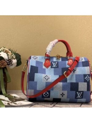 Louis Vuitton Replica Speedy Bandouliere 30 Monogram Denim M45041